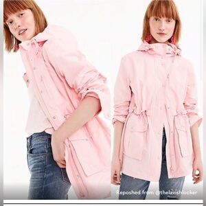 J Crew Pink Perfect Lightweight Jacket Water Resistant